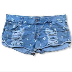 MINKPINK DISTRESSED DAISY SHORTS